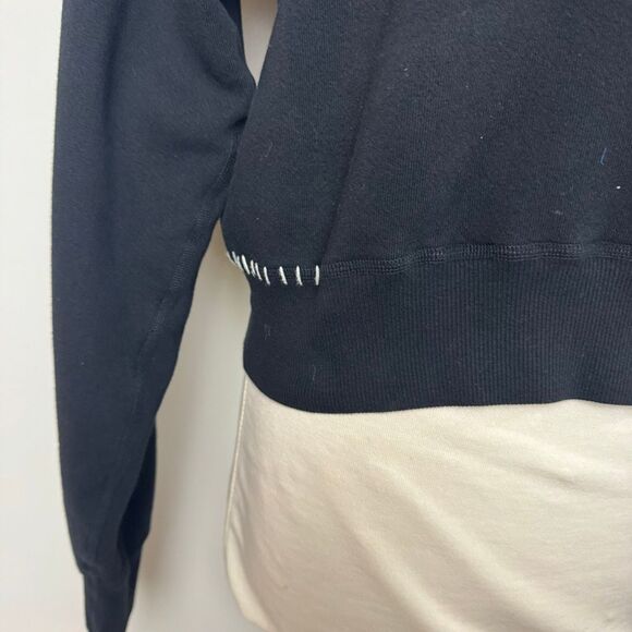 Riley Vintage Dusk Tropics crewneck sweatshirt black patchwork USA-made | M | Fr - Picture 5 of 12